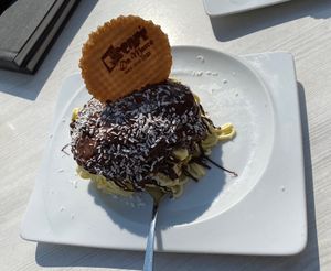 Spagetti-Eis Nutella (vegan)  at Eiscafe Da Marco in Nittenau