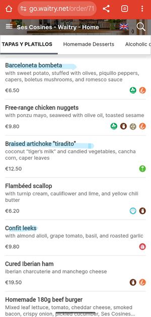  at Ses Cosines Restaurant in Mallorca