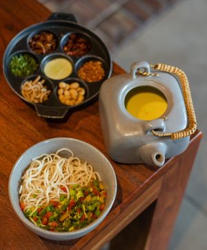 Kohwsuey 

100% Vegan Made with Coconut milk.  at The Vegan Room in Jaipur