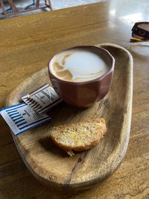 Vegan latte  at The Vegan Room in Jaipur