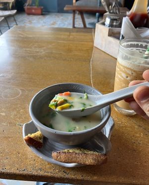 thai soup   at The Vegan Room in Jaipur