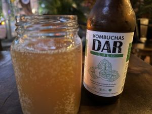 Lulo kombucha  at Ginger Cocina in Medellin
