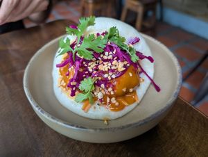 Cauliflower bao. So pretty! at Ginger Cocina in Medellin
