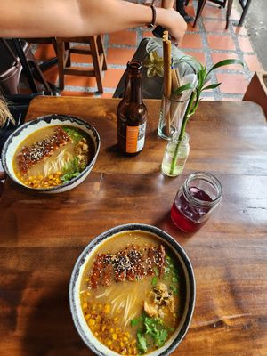 Two ramens at Ginger Cocina in Medellin