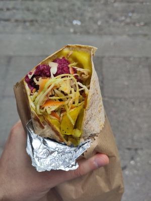 Lentil wrap at Restaurant Harmony in Skopje