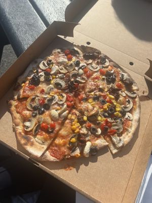 vegan pizza!  at Pizzaway in Isle Of Skye