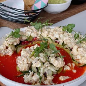 💚 Cauliflower Aguachile (VG; GF)  at Super Loco - Customs House in Central Singapore