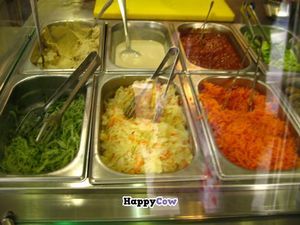 The veggies at Tel Aviv Hummus House at Tel Aviv Hummus House in Belgrade