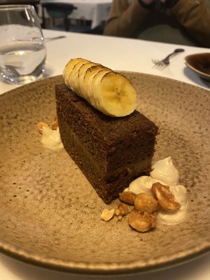 AMAZING chocolate peanut butter banana mousse - SO GOOD!   at Magma in Sao Miguel