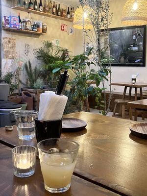 La kombucha está muy buena   at Casa Nopal & Tiger Club in La Paz