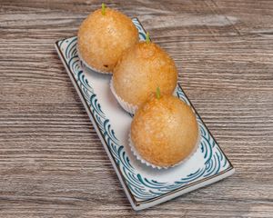 Deep Fried Glutinous Dumpling, mixed veg in center at Imperial Garden in San Francisco