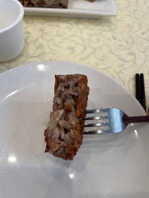 pan fried shredded taro cake  at Imperial Garden in San Francisco