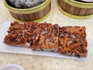 pan fried shredded taro cake at Imperial Garden in San Francisco