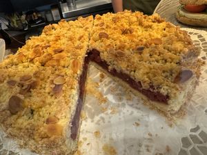 vegan cherry cake  at Barösta Kaffeehaus in Osnabrueck