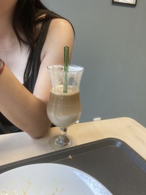 Iced soy latte, self explanatory  at Dary Země in Roznov Pod Radhostem