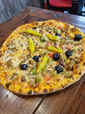 Vegane Seitan Pizza at Pizza Chili Sigmarigen in Sigmaringen