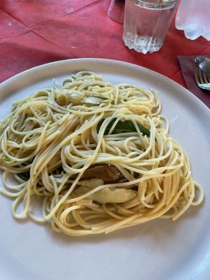 Lemon spaghetti   at Cantina Miseria E Nobilta in Amalfi