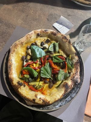 Pizza with vegetables   at Fratelli Panza in Udine