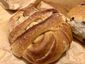 Cinnamon bun   at Godt Brød Munch Brygge in Oslo