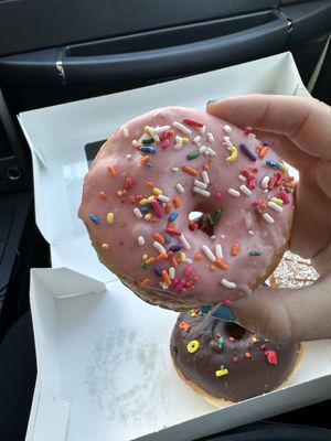Strawberry frosted   at Bitchin Donuts in Albany