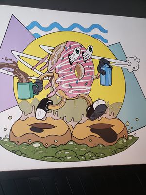 Wall art at Bitchin Donuts in Albany