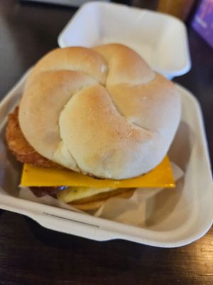 Just Egg & Cheeze Sandwich w/ Hashbrown at Bitchin Donuts in Albany