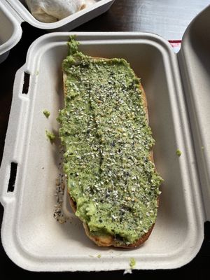 Avo toast (on sourdough)   at Bitchin Donuts in Albany