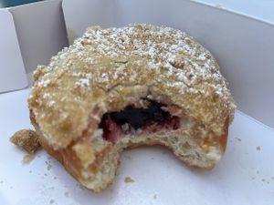 Blueberry crumb cake - very, very good! at Bitchin Donuts in Albany
