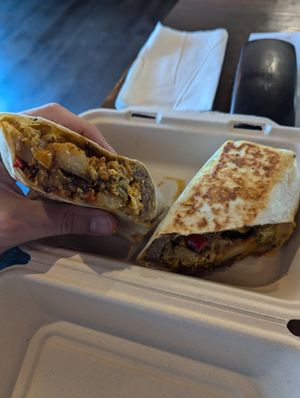 Breakfast burrito at Bitchin Donuts in Albany