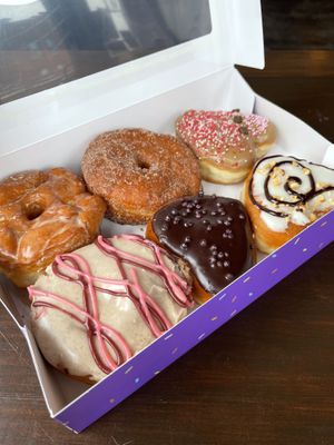 Assortment of valentines donuts  at Bitchin Donuts in Albany
