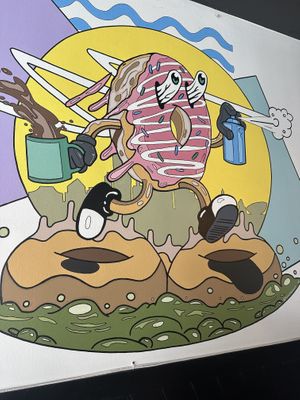 Wall mural  at Bitchin Donuts in Albany
