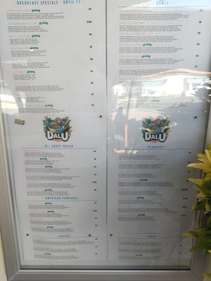 Menu July 2024 at Dalu in De Haan