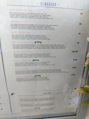 Menu July 2024, vegan option for every course at Dalu in De Haan