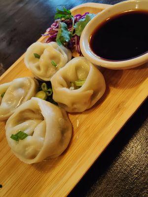Steamed dumplings at Green Elephants Thai Vegan in Watkins Glen