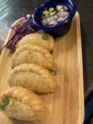 Curry puffs  at Green Elephants Thai Vegan in Watkins Glen