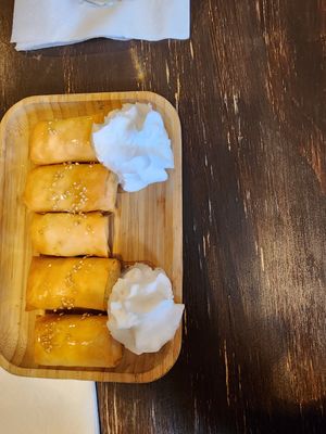 Fried bananas at Green Elephants Thai Vegan in Watkins Glen