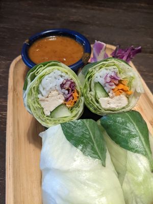 Summer rolls at Green Elephants Thai Vegan in Watkins Glen