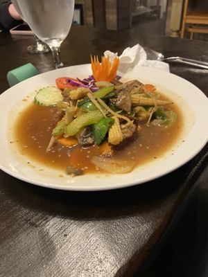 Ginger sauce  at Green Elephants Thai Vegan in Watkins Glen