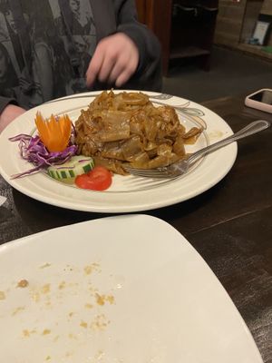 Pad see are  at Green Elephants Thai Vegan in Watkins Glen