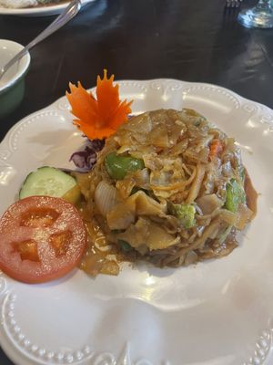 Drunken noodles  at Green Elephants Thai Vegan in Watkins Glen