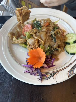 Pad See Ew  at Green Elephants Thai Vegan in Watkins Glen