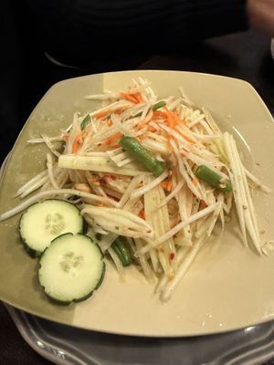 Papaya salad   at Green Elephants Thai Vegan in Watkins Glen