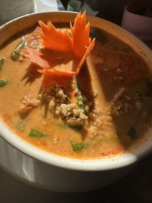 Penang curry with tofu  at Green Elephants Thai Vegan in Watkins Glen