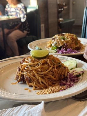 pad thai  at Green Elephants Thai Vegan in Watkins Glen