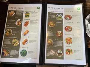 menu page 2-3  at Green Elephants Thai Vegan in Watkins Glen