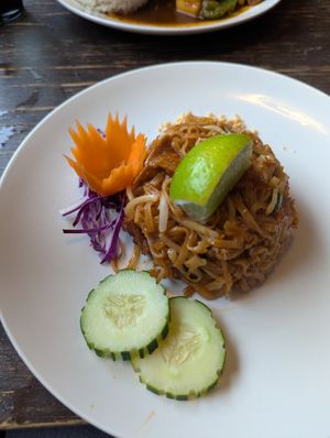 Pad thai at Green Elephants Thai Vegan in Watkins Glen