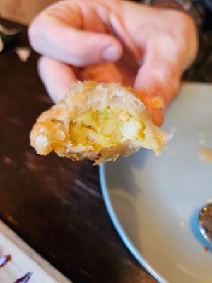 Curry puff was so fluffy at Green Elephants Thai Vegan in Watkins Glen