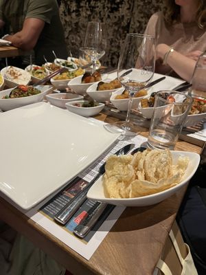 …complimentary emping and an overview of the food….  at Blauw in Utrecht