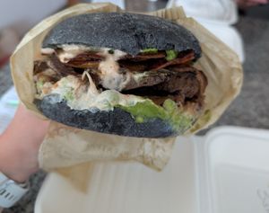 Vegan Sister with Seitan at Vegan Brothers in Concepcion