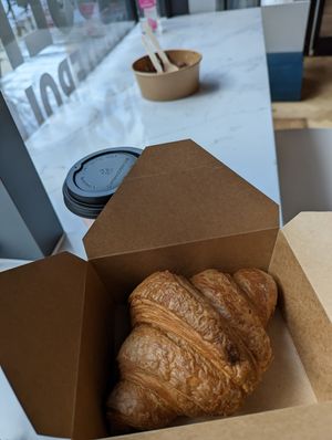 Vegan croissant at The Proof in East London